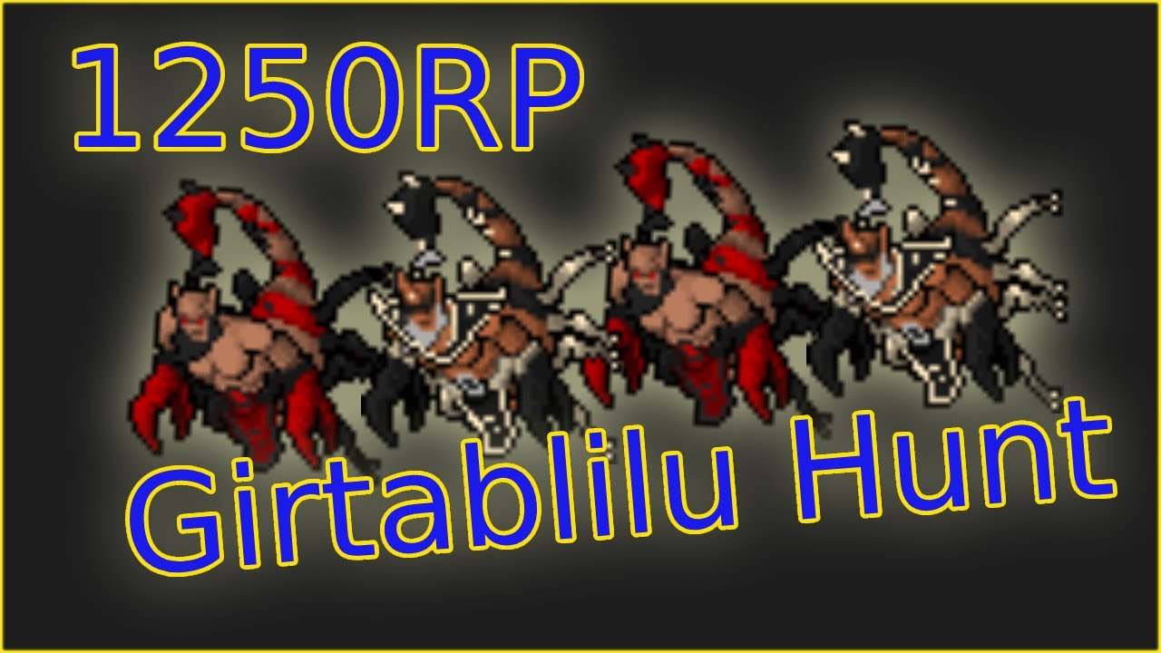 TIBIA - 1250 RP - GIRTABLILU HUNT [Summer Update / New Respawn]