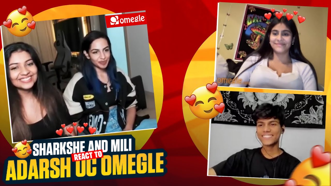 Sharkshe & Mili react on @adarshuc  Omegle videos 😂