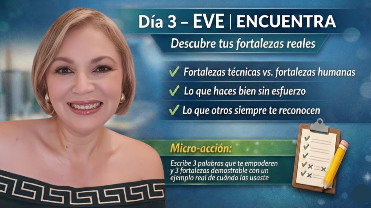 Día 3 | Descubre tus fortalezas reales | Evelyn Carreño - Mentora & Speaker en Empleabilidad