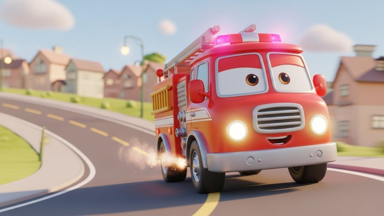 Весёлая пожарная машина спасает городок Таун 🚒🚨🏘️ | Мультфильм для детей и весёлые приключения