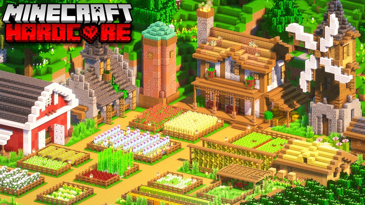 I Built The ULTIMATE Cozy Farm In Minecraft Hardcore!