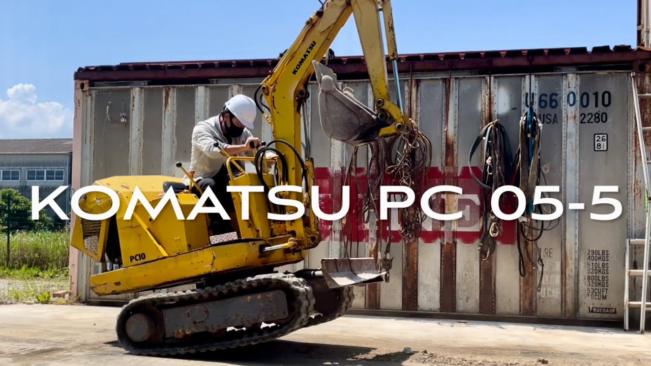 コマツ  旧型パワーショベル PC05-5のエンジン載せ換えたら動きが速すぎた！ブーム急降下するのでスロットルバルブ後付け3D72 ヤンマー  3TNA72