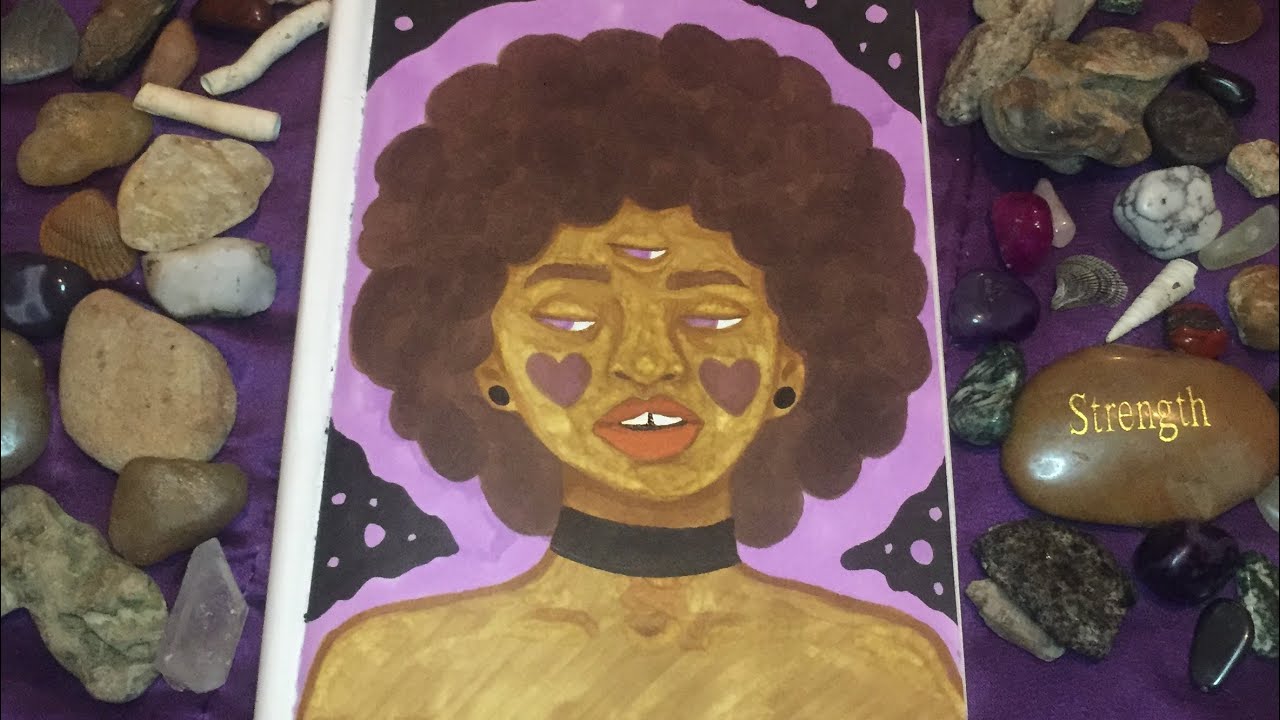 Sketchbook Ohuhu Marker Drawing: &ldquo;Purple Aura&rdquo; + Music Written and Recorded by Me 💛