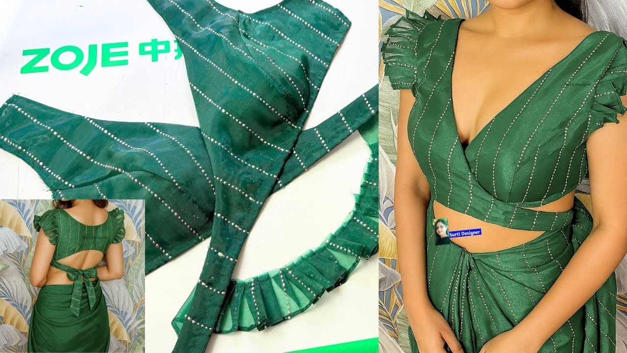 Overlap Blouse Cutting and Stitching | Overlap Blouse ki Cutting | Overlap Blouse Designs | Blouse