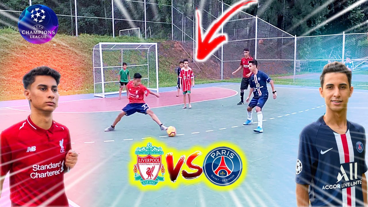 UEFA CHAMPIONS LEAGUE JOGO 5 vs 5 LIVERPOOL vs PSG DESAFIOS DE FUTEBOL #01 ‹ Rikinho ›