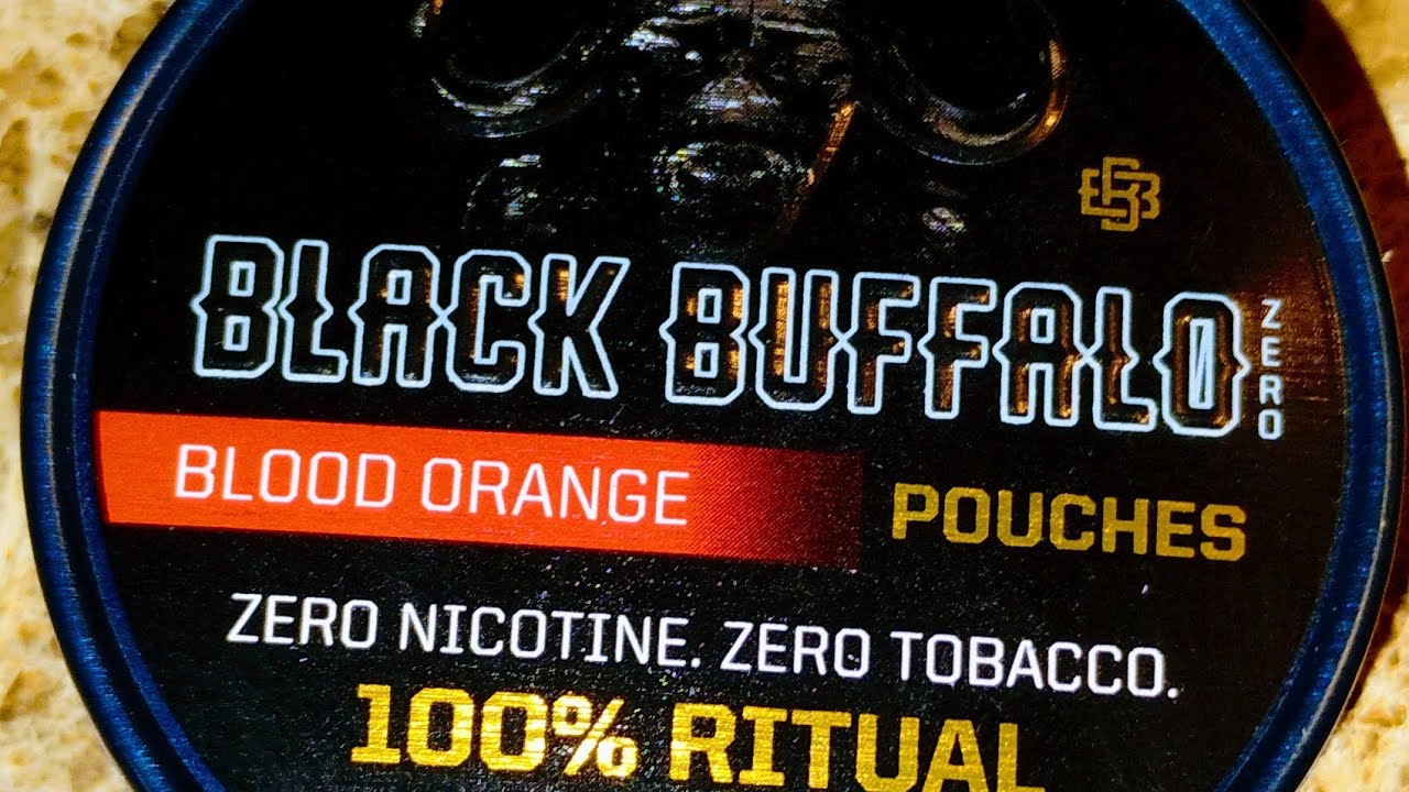Black Buffalo Blood Orange Zero Nicotine / Zero Tobacco Pouches 100% Ritual Pouches Review