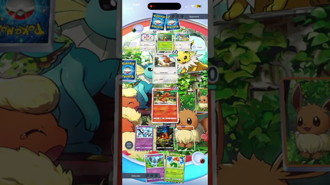 Playing Pokemon TCGP 
