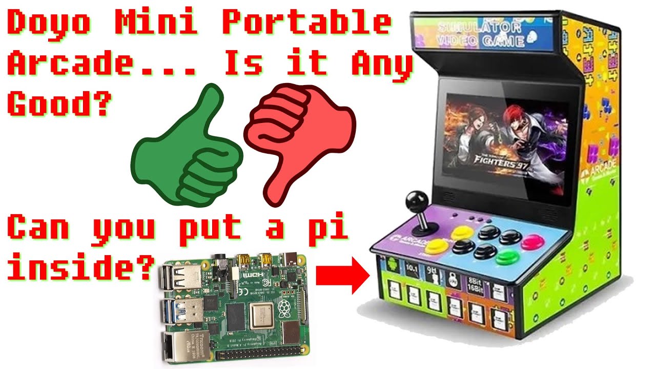 Mini Portable Emulation Arcade Machine - Doyo 10.1 Inch Classic Arcade