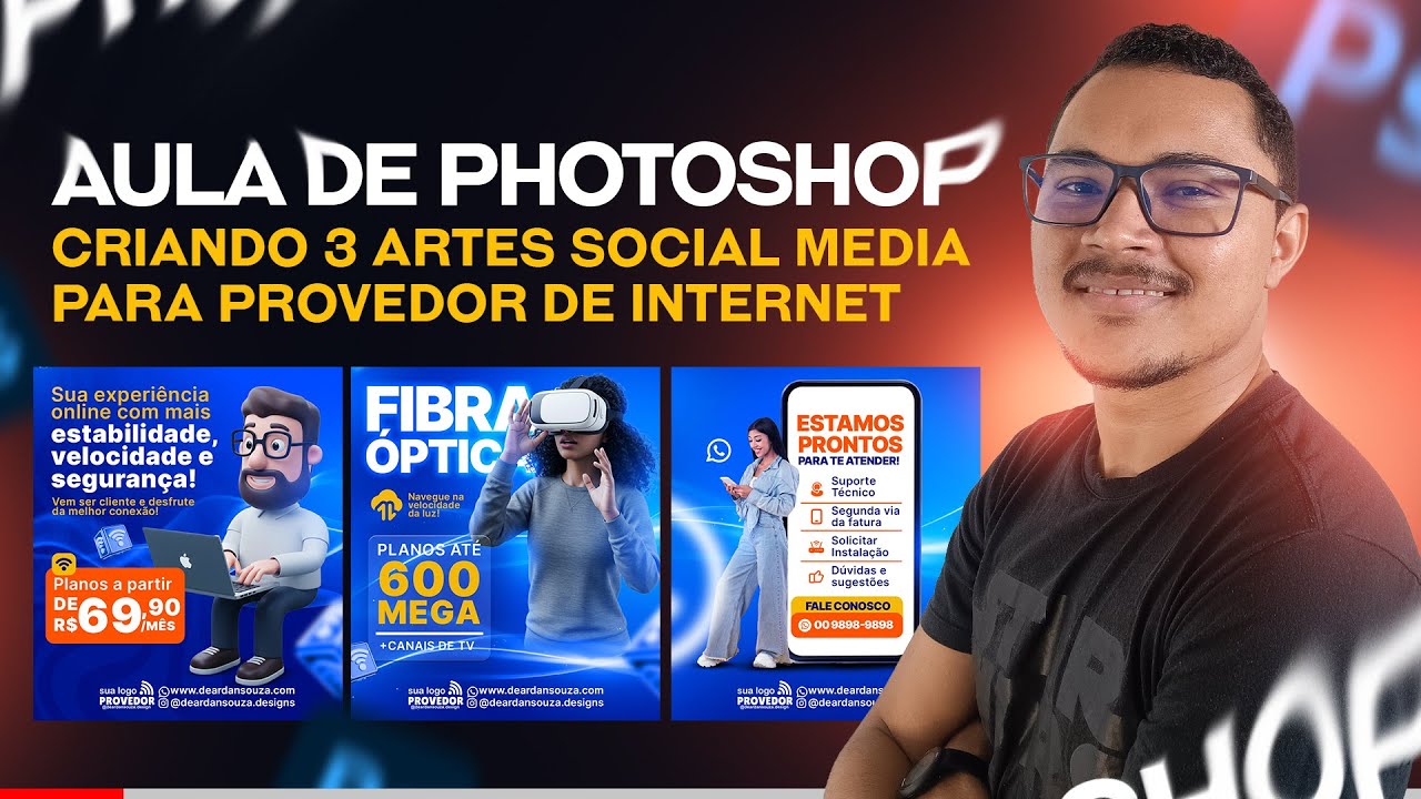 Aprenda como criar artes para redes sociais no Photoshop | Social Media Design Telecom