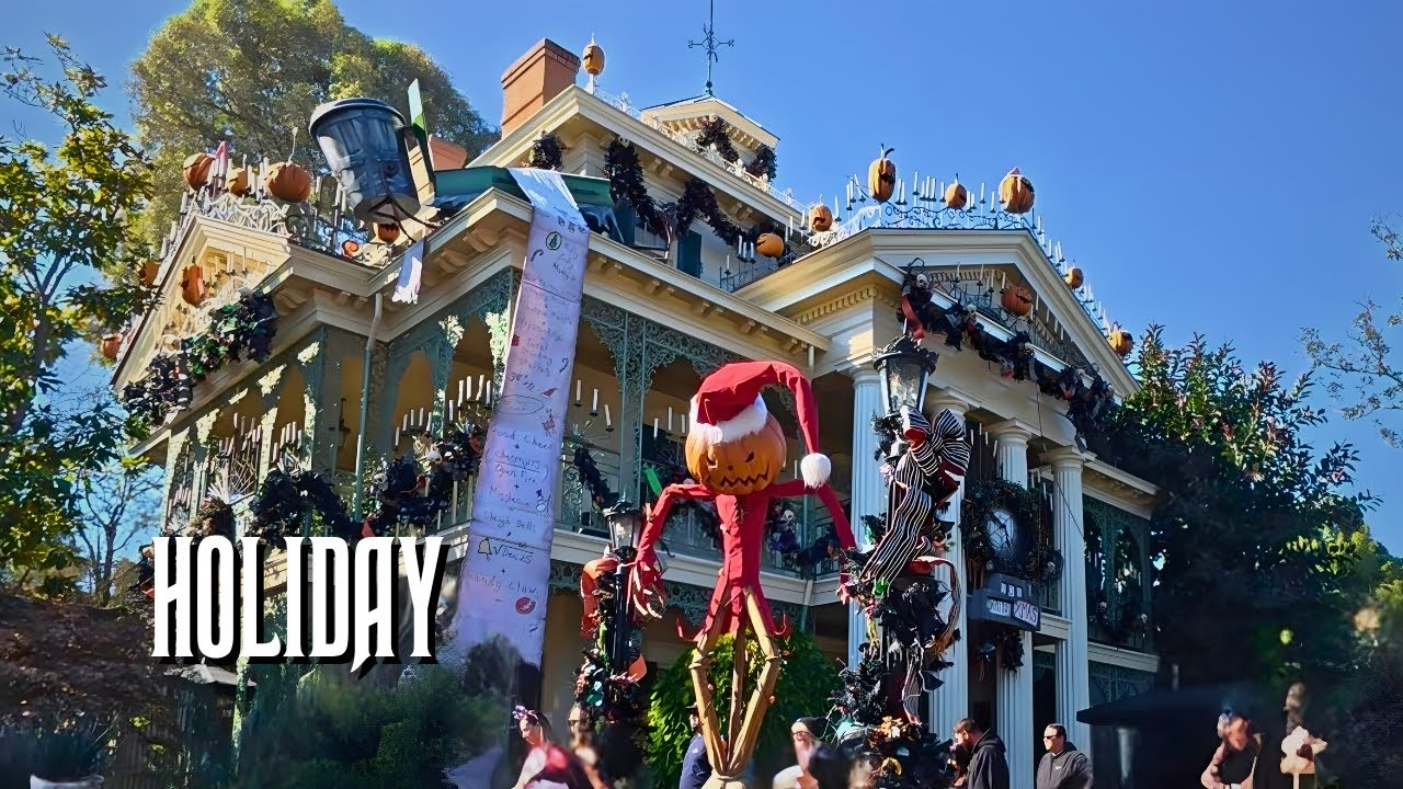 Haunted Mansion HOLIDAY! — Nightmare Before Christmas Takes Over DISNEYLAND! 4K POV