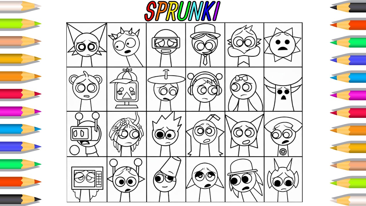 Incredibox Sprunki New Coloring Pages / Satisfying Coloring All Sprunki Corruption Compilation