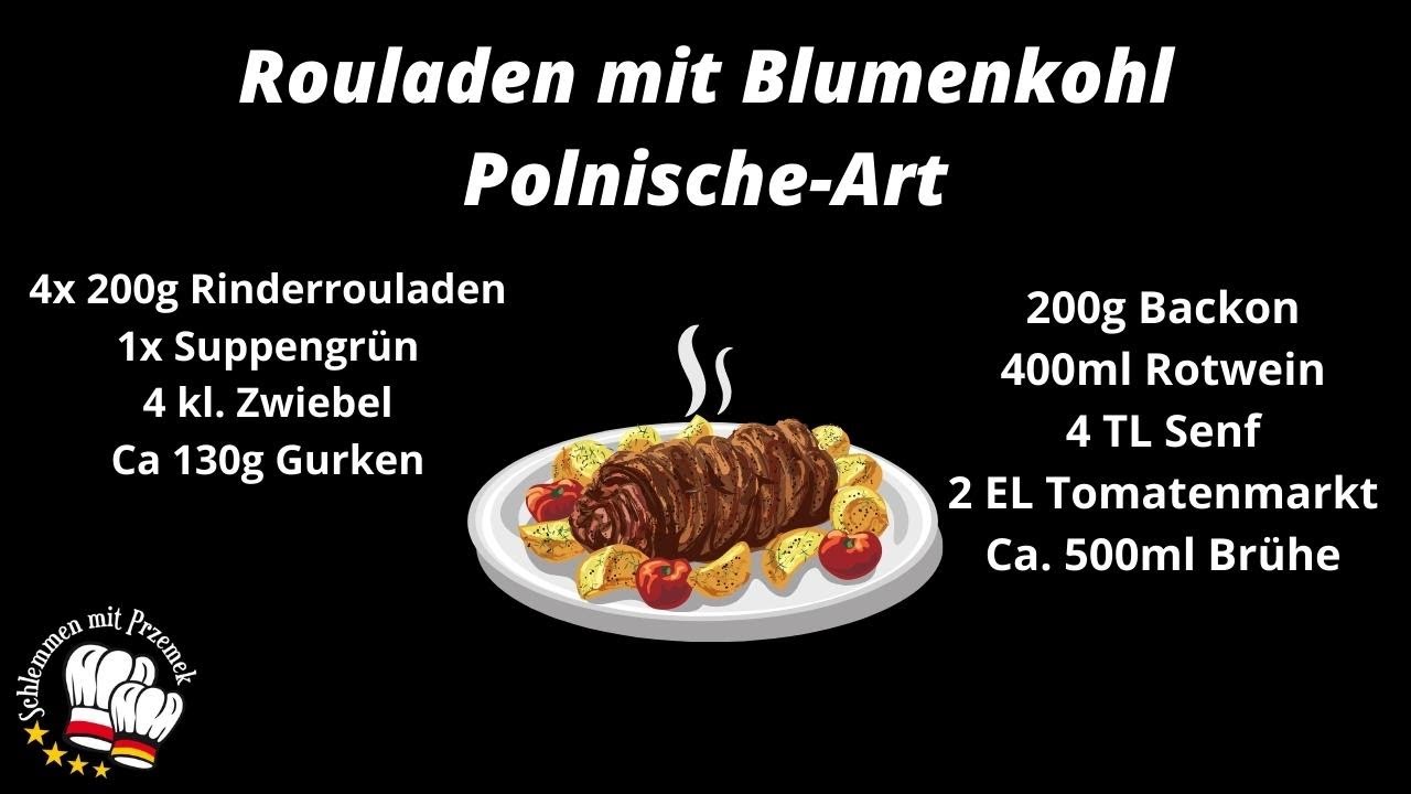 Rouladen mit Blumenkohl | Polnische-Art| Schritt für Schritt Anleitung