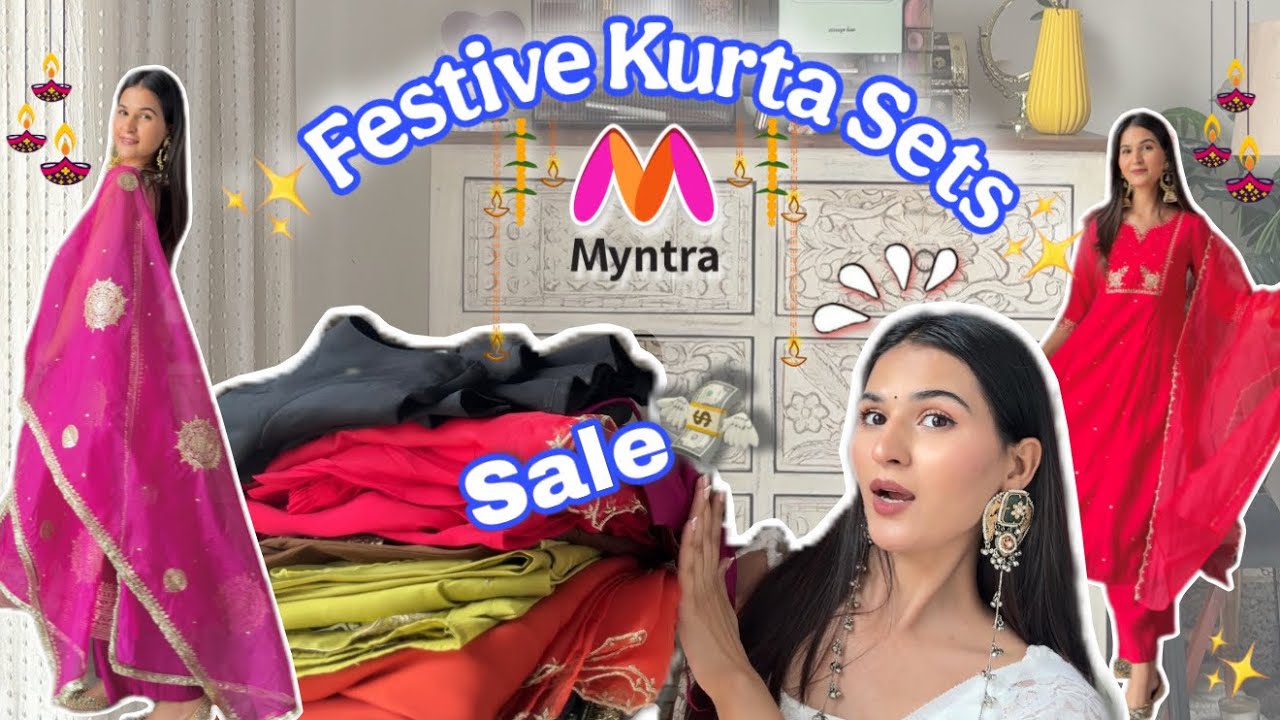 Праздничные наборы курта 😍, последняя коллекция✨|Swati Rathi #myntra #diwali