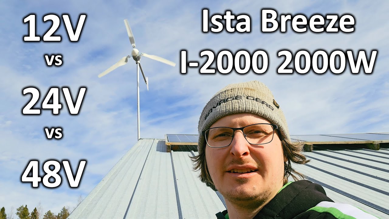 12V vs 24V vs 48V akkutesti Ista Breeze I-2000 2000W tuuligeneraattorilla