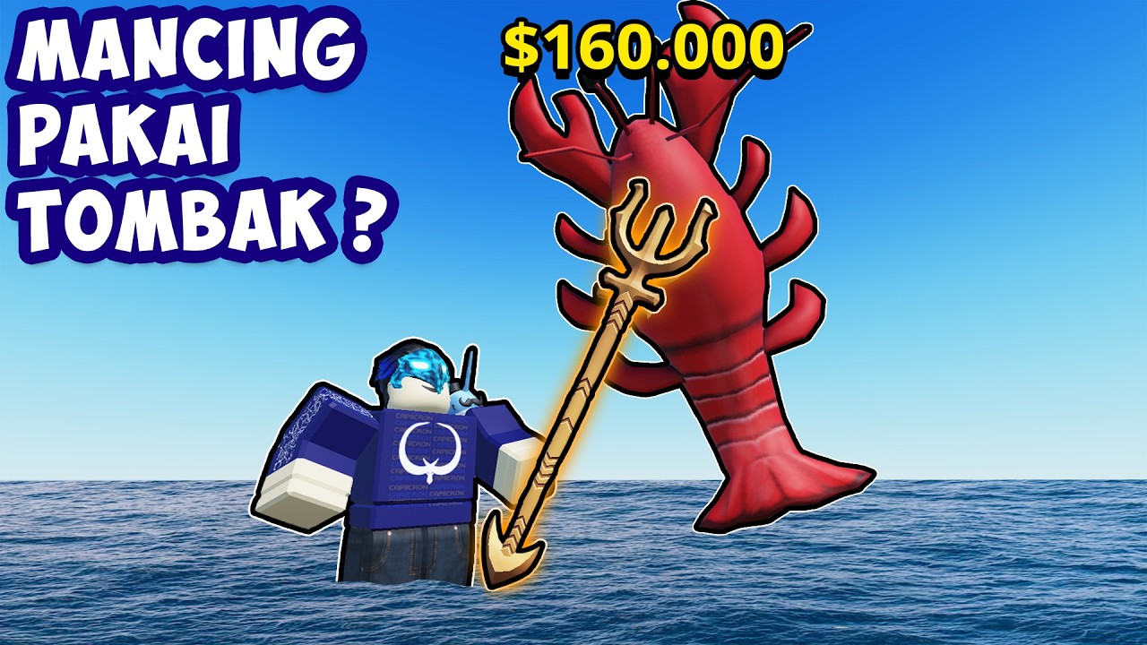 AM I FISHING WITH A GODLY SPEAR IN THIS ROBLOX? | Roblox Fork The Fish Indonesia