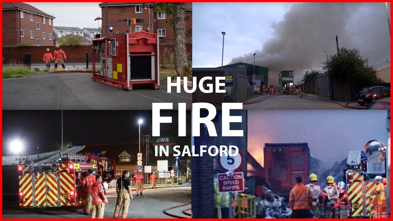 *On Scene* Huge Recycling Centre Fire Salford