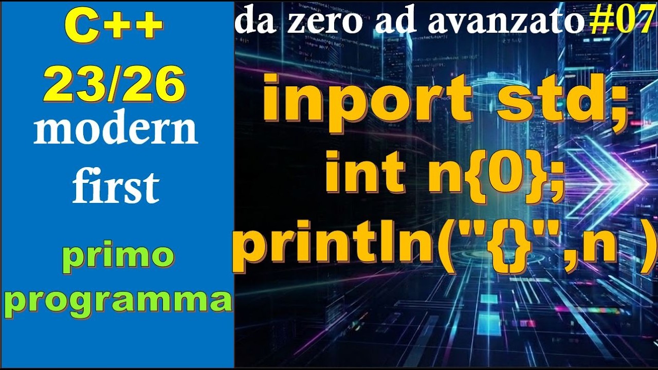 [C++23/26] 🔵 Corso completo modern first #7: il primo programma, versione easy (calcolo IMC)