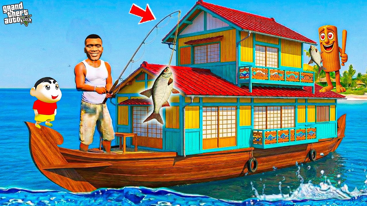 Shinchan & Franklin Finally Build Strong Boat House With Tung Tung Sahur | Beach Life Story