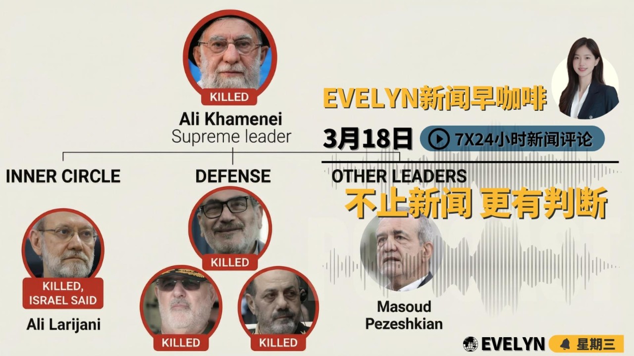 以色列接连打掉伊朗两名核心高层，德黑兰的指挥网面临瘫痪风险 | 美国反恐高官因伊朗战争辞职|俄军的夏季攻势悬了 | 川普准备接管古巴 |  川普猛烈抨击北约盟国☕️EVELYN新闻早咖啡