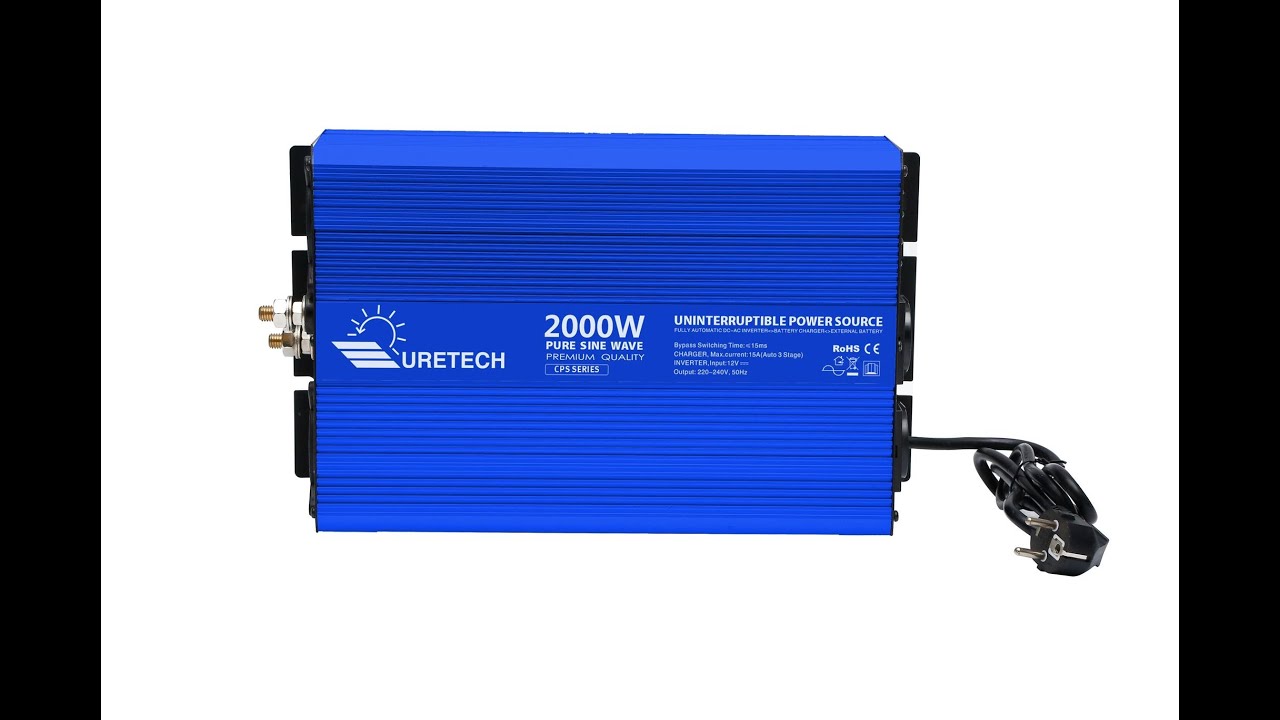 Uretech 2000 Watt 12V Tam Sinüs Akü Şarjlı Ups İnverter