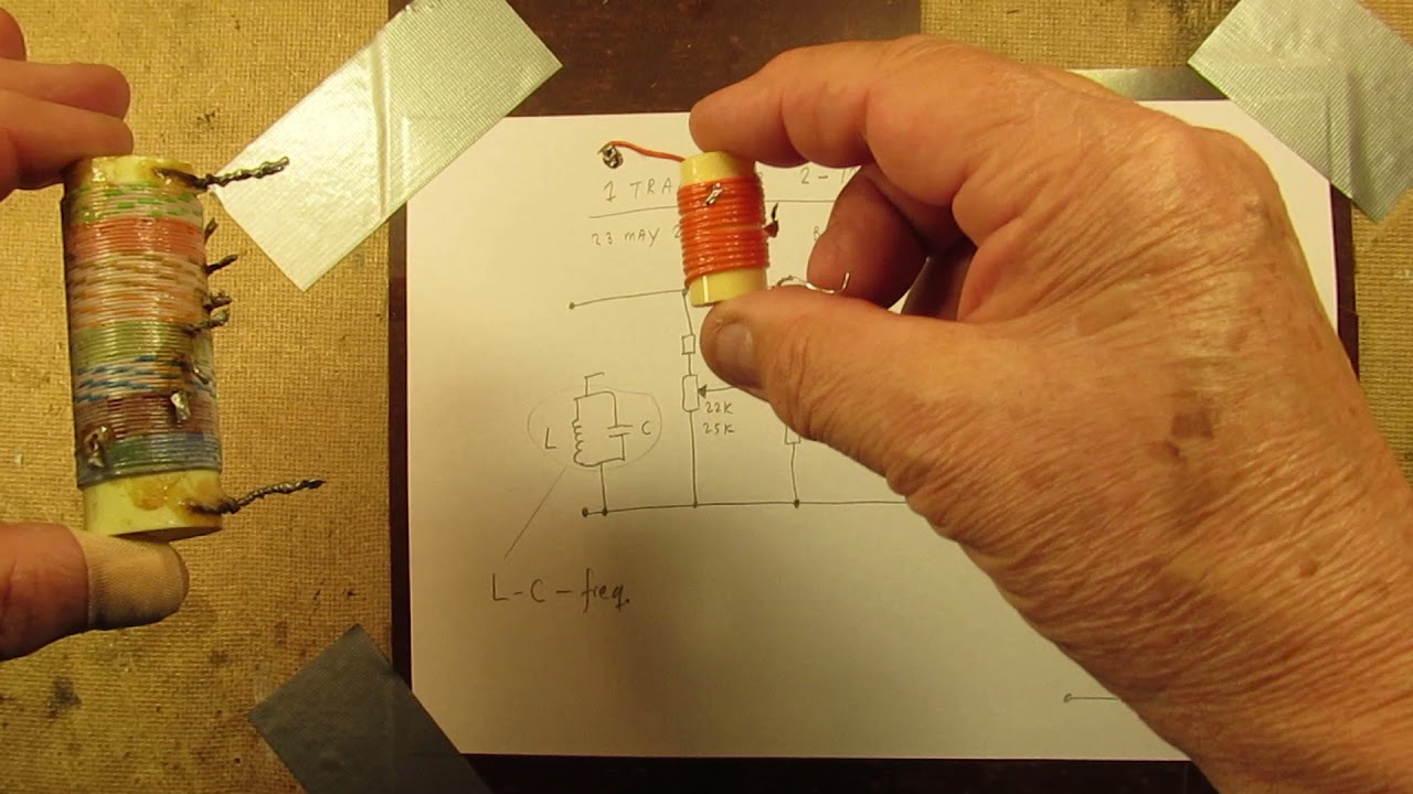 1 transistor radio oscillator 2-9 MHz schematic and the basics explained and worked out