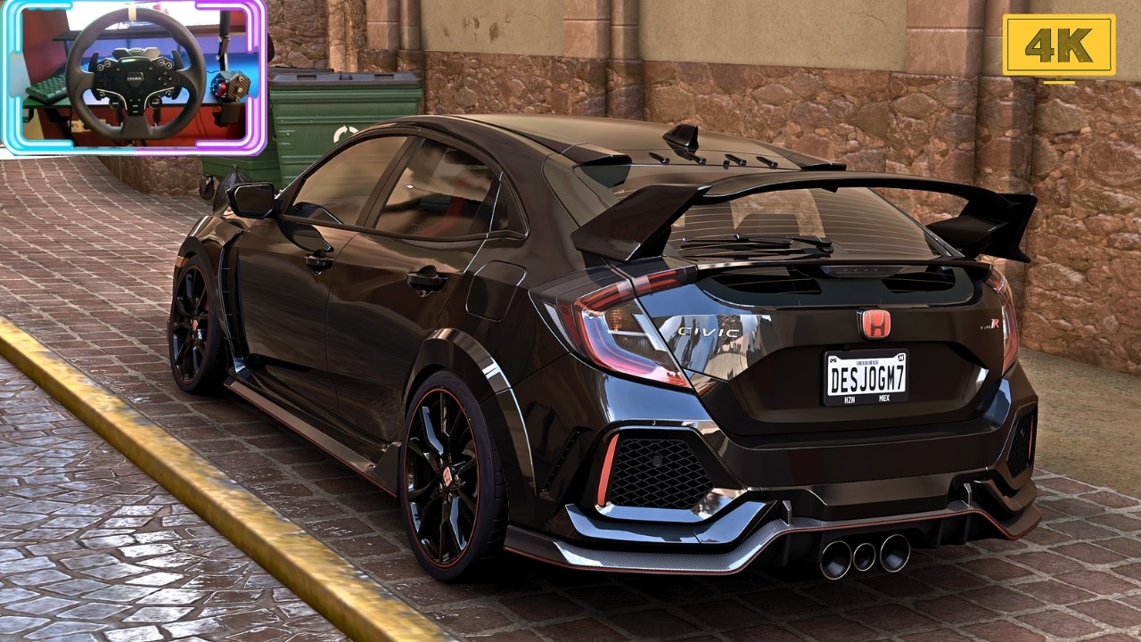 Type R goes Sideways 💨 Honda Civic Type R 2018 - Forza Horizon 5 / Moza R3 Steering Wheel / 4K