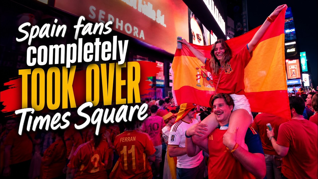 Spain fans completely took over Times Square