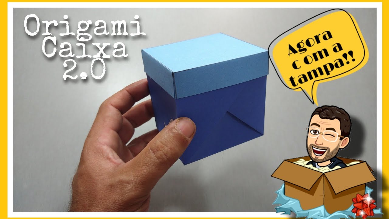 Origami Caixa de Papel 2.0 ( agora com tampa!!)