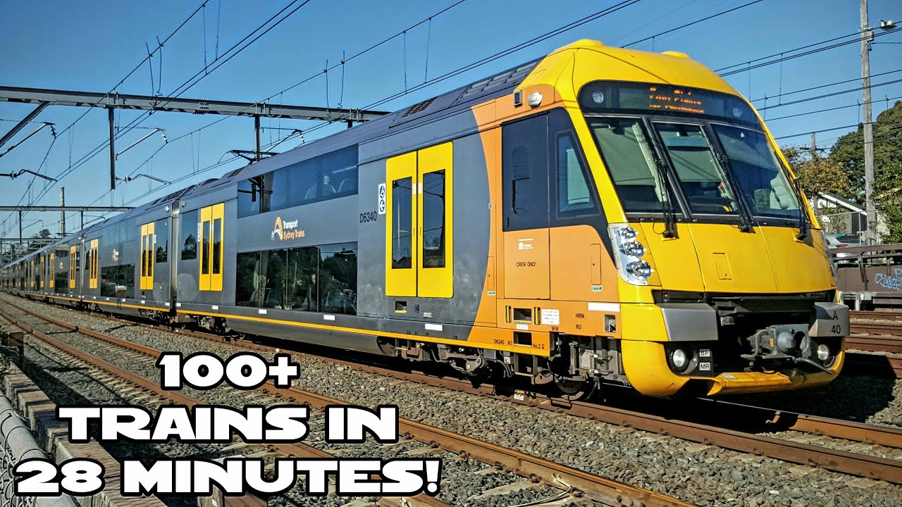 100+ Trains in 28 Minutes - Sydney Trains Galore!