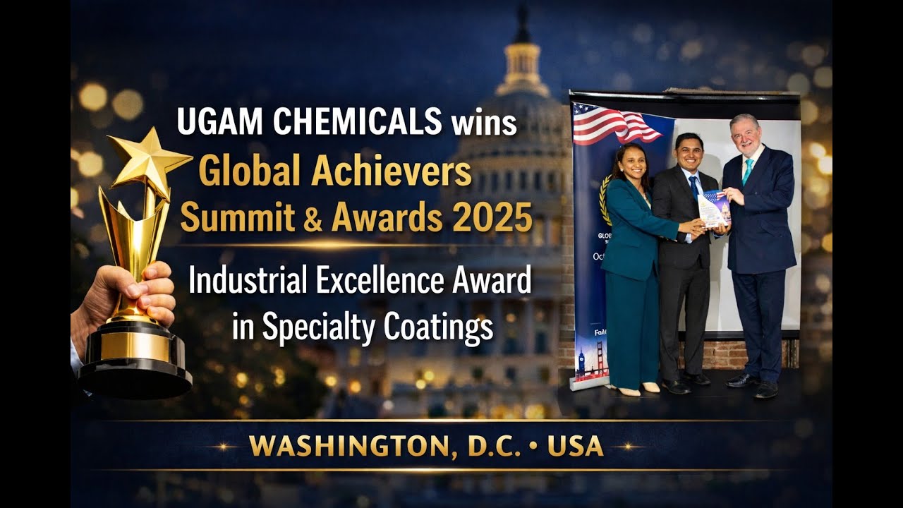 Ugam Chemicals Wins Global Achievers Summit & Awards 2025 | Industrial Excellence Award | USA