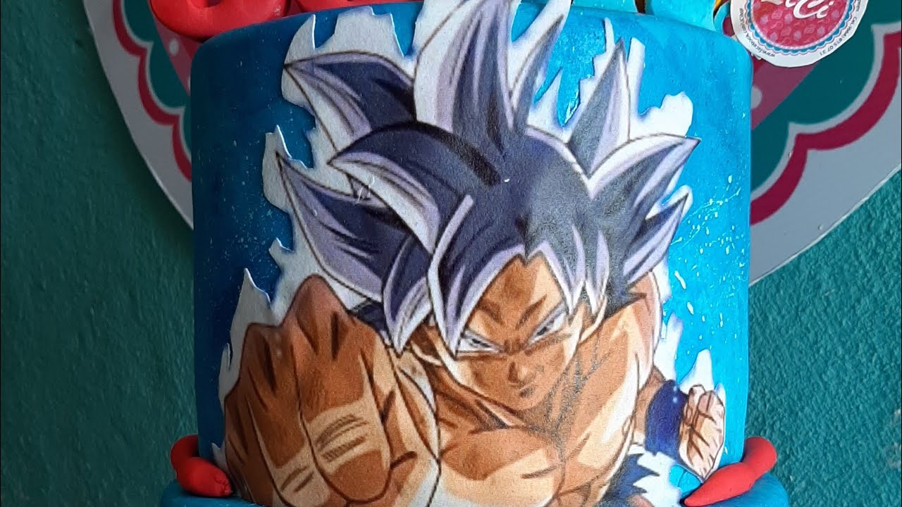 pastel de goku en fondant