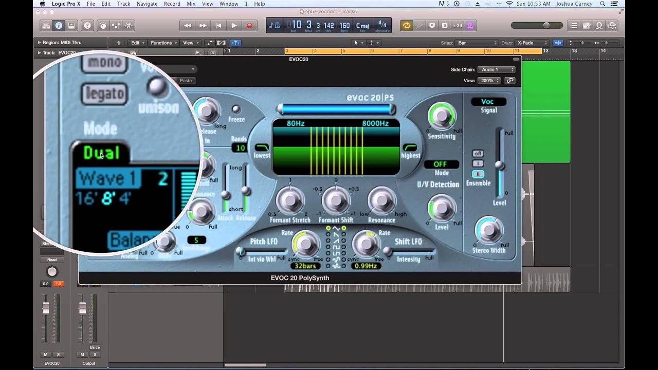Logic Pro X - Video Tutorial 57 - EVOC20 Vocoder
