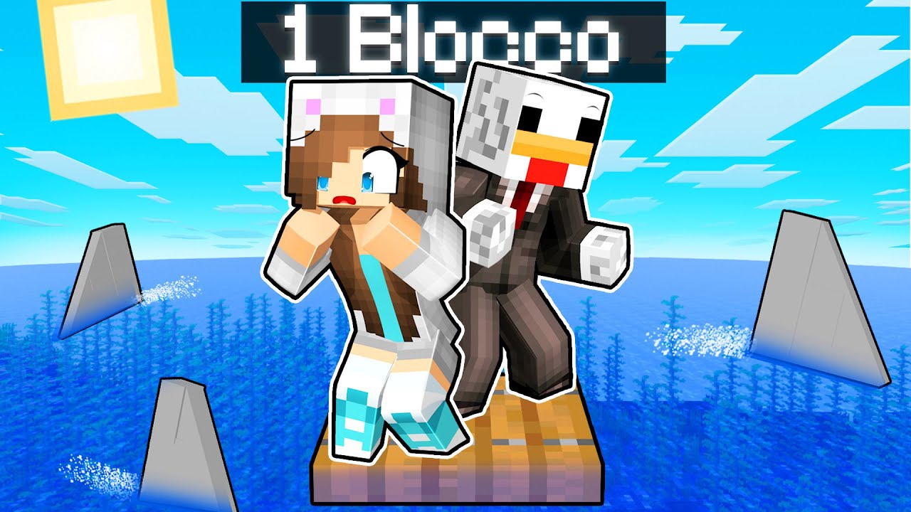 MINECRAFT MA GIOCHIAMO BLOCCATI IN SOLO 1 BLOCCO SULL'ACQUA!