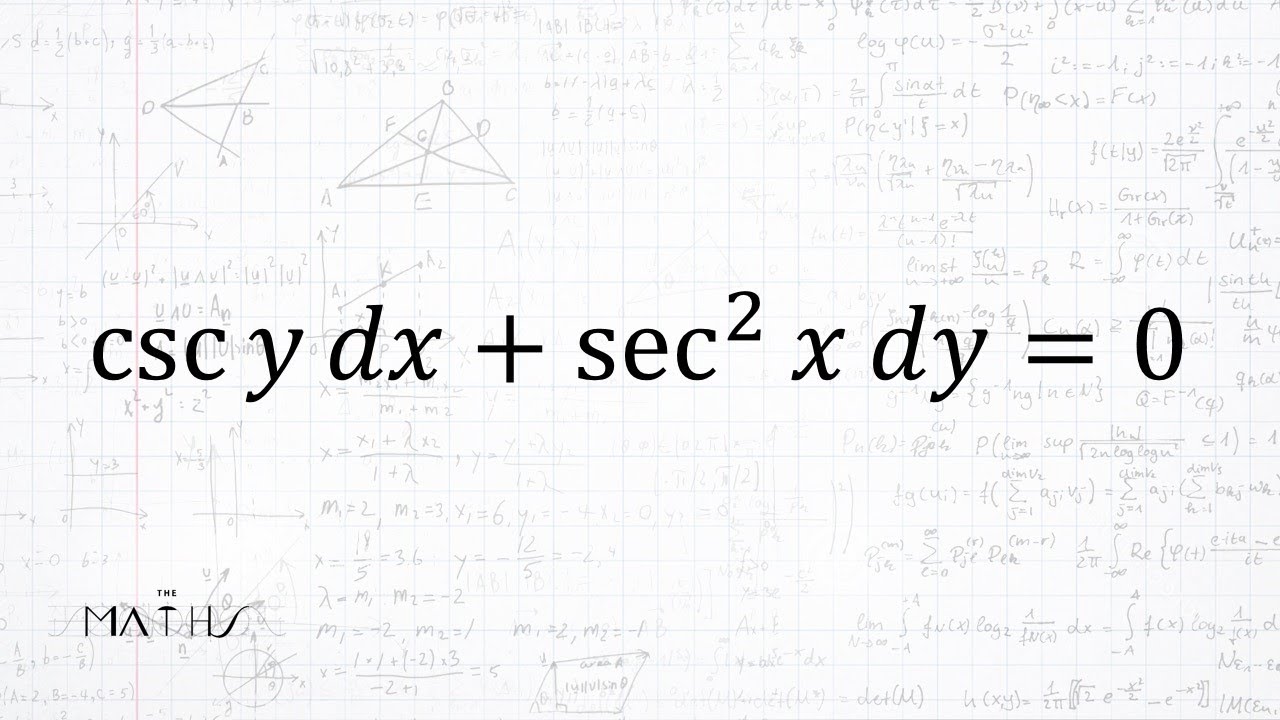 Separación de VARIABLES | Ecuaciones Diferenciales