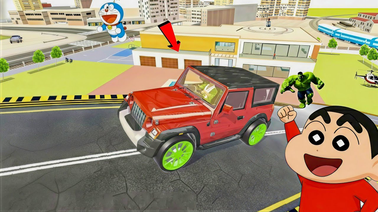 🚗Thar vs Mega Ramp 😈extreme jump 😍 Indian theft Auto simulator