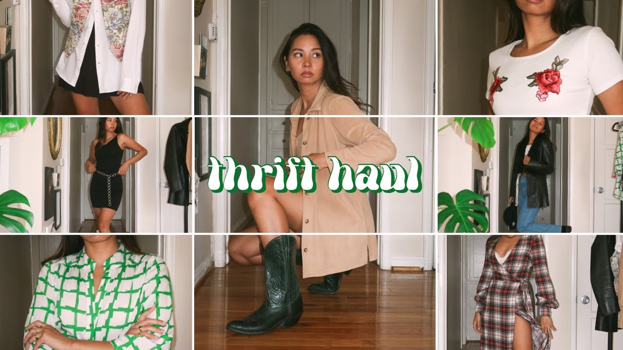 a thrift haul + outfits for fall