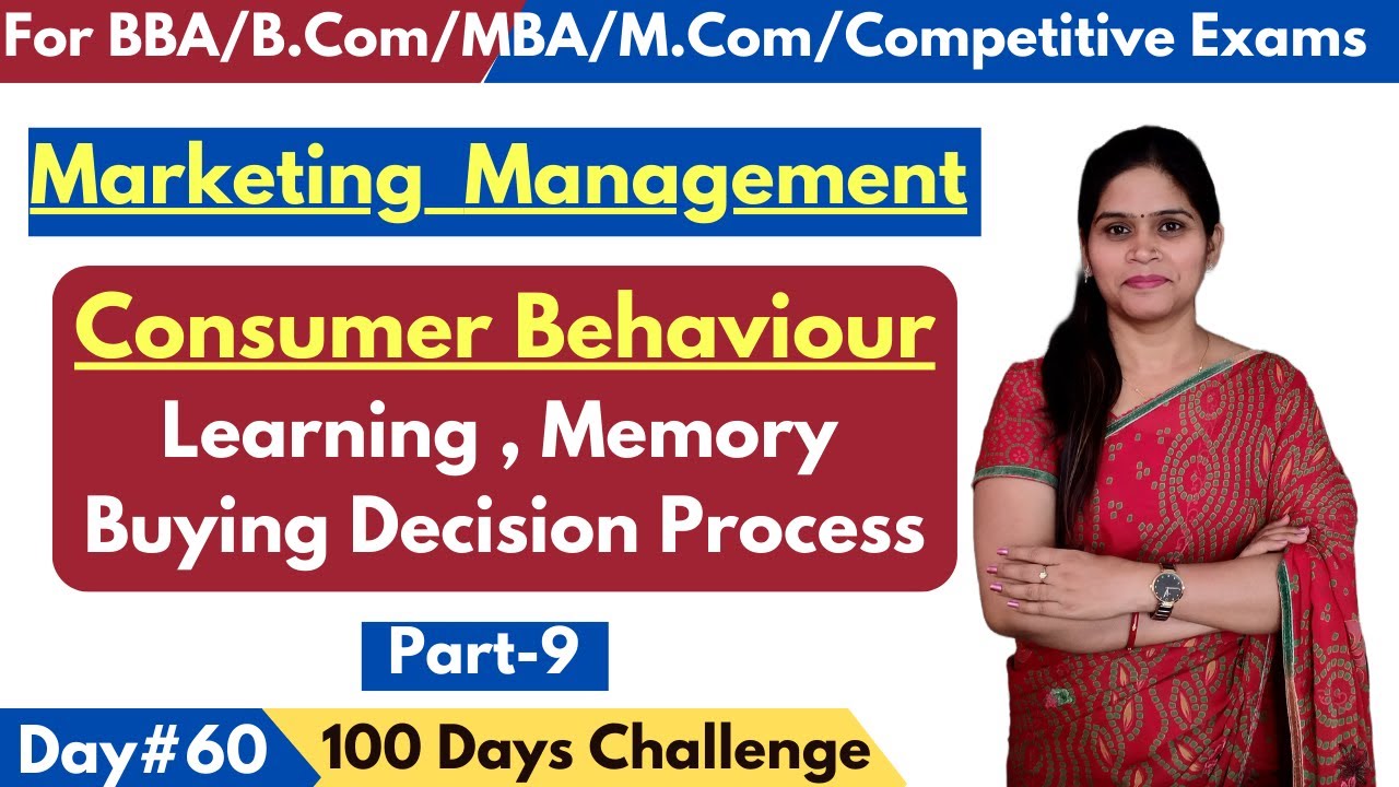 Consumer Behaviour | Factors Influencing Consumer Behaviour | Learning | Memory|Marketing Management