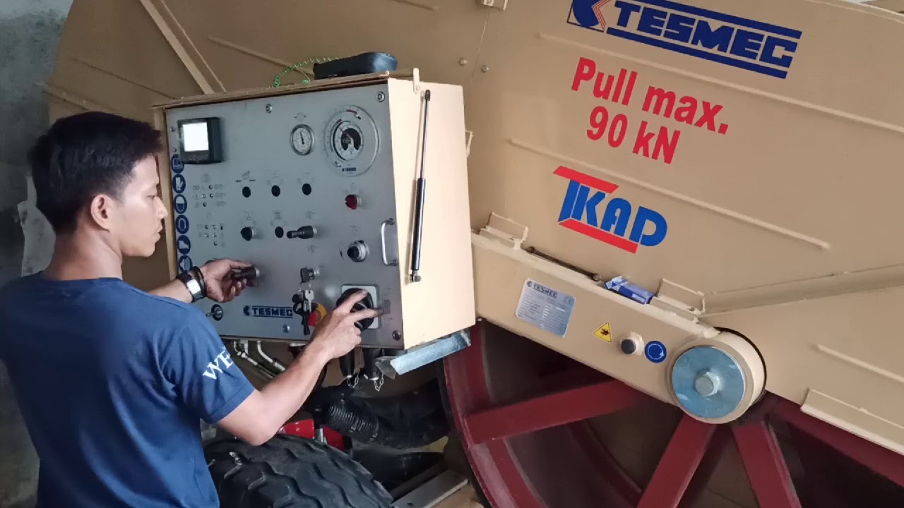 Perbaikan stringing tesmec 90 kn, paska terguling di turunan..