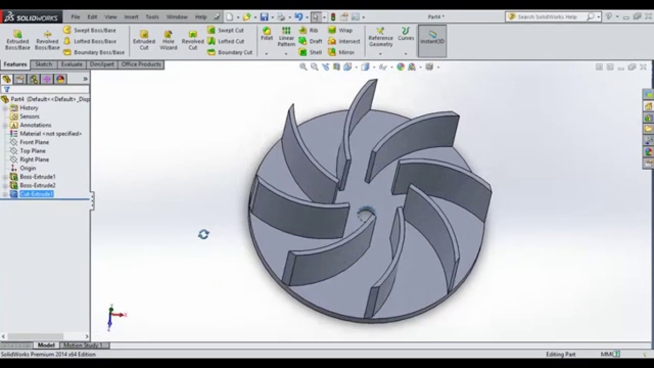 vacume impeller solidworks