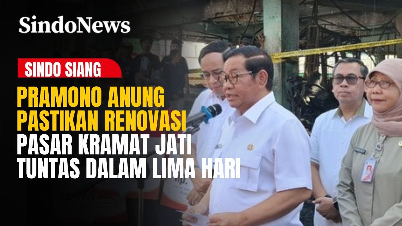 Pramono Anung Pastikan Renovasi Pasar Kramat Jati Tuntas dalam Lima Hari | Sindo Siang | 16/12