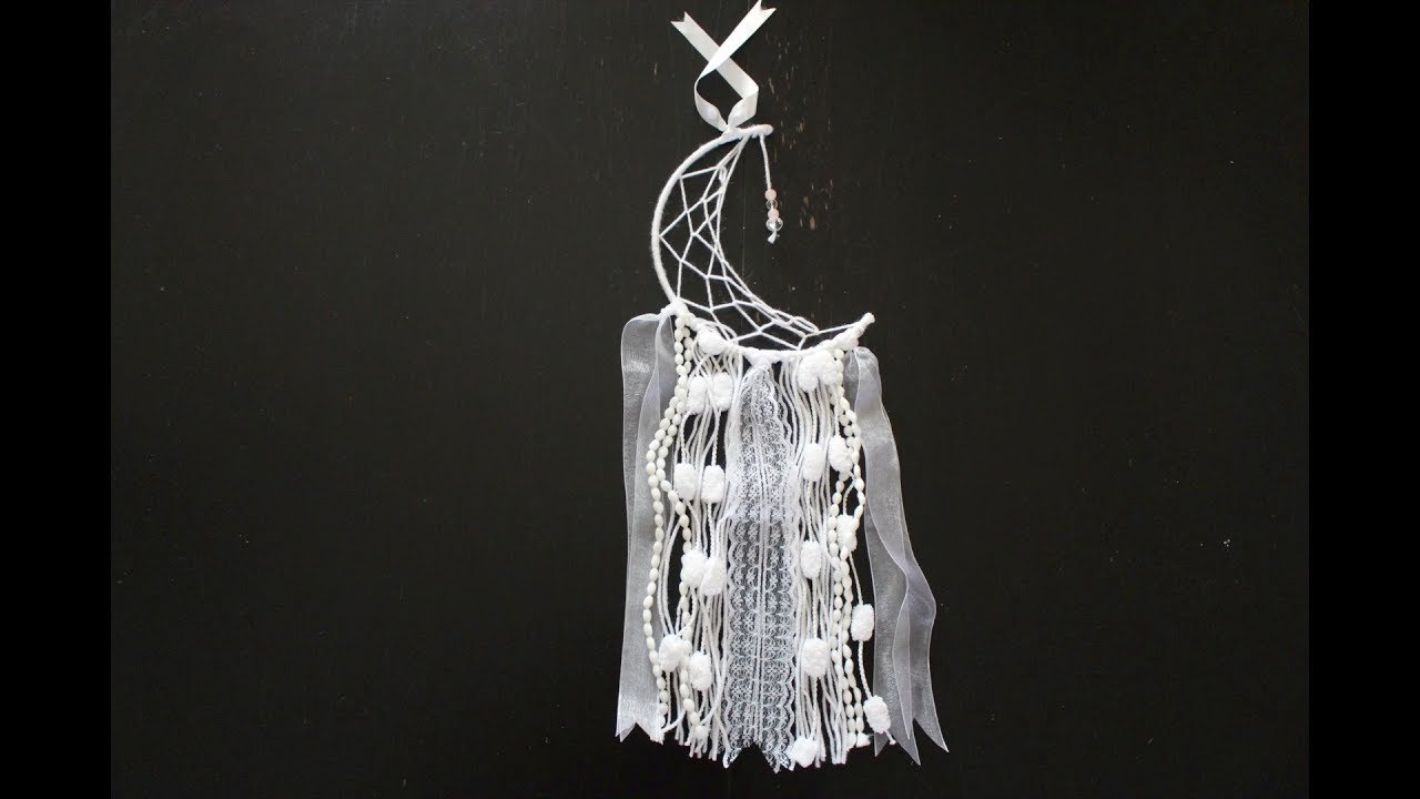 ☆ TUTO DIY ATTRAPE RÊVES CROISSANT DE LUNE⎜CRESCENT MOON DREAMCATCHER
