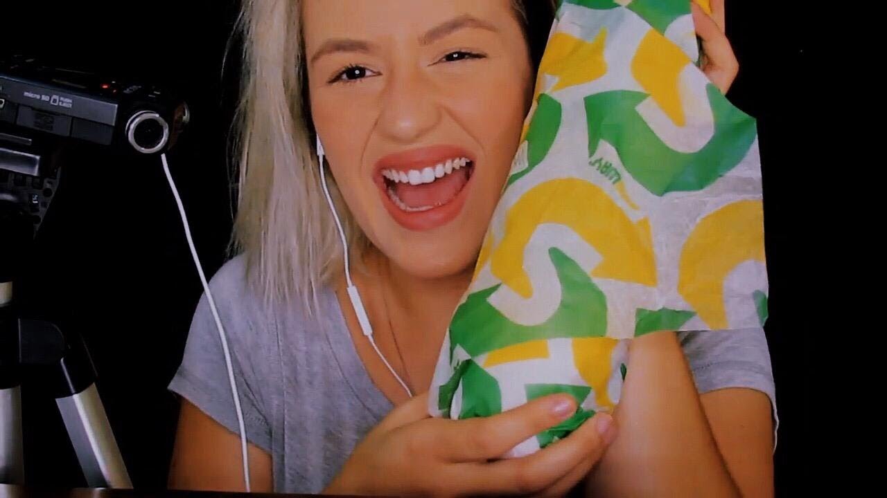 [ASMR] Subway Mukbang | Comendo um sanduíche vegetariano | Eating Sounds