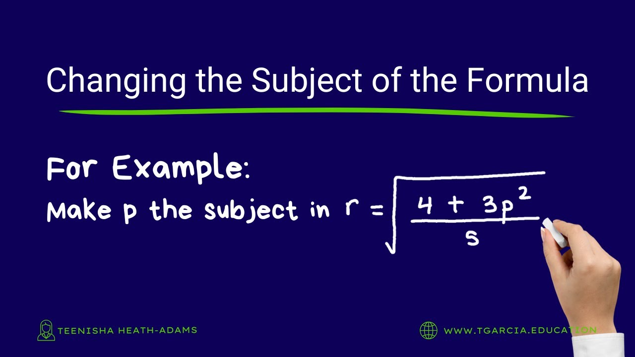 Changing the Subject of the Formula - Difficult