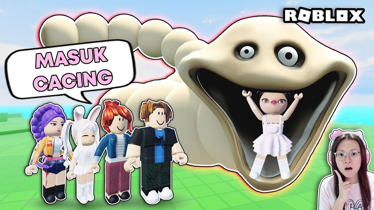 Masuk ke Dalam Cacing Lapar?!! [Roblox Indonesia]