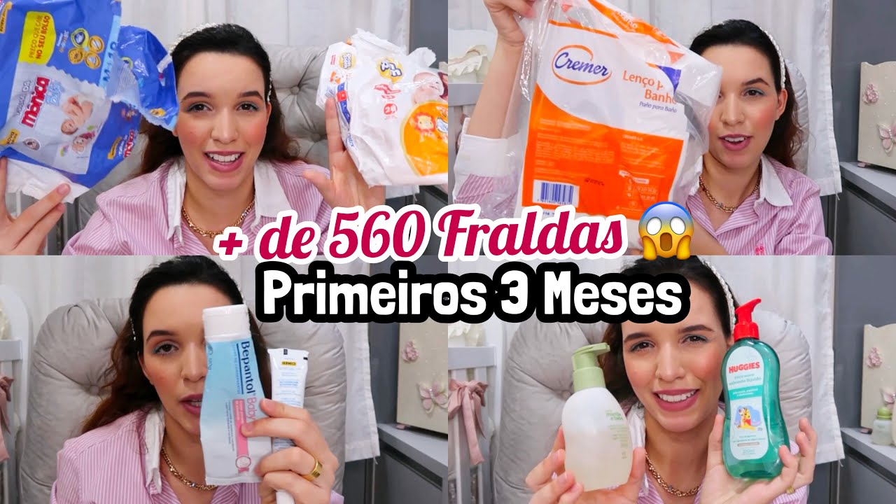 USADOS E ACADOS DE 0 a 3 MESES DO MEU BEBÊ - QUANTAS FRALDAS RN,P,M E QUAIS MARCAS RECOMENDO …