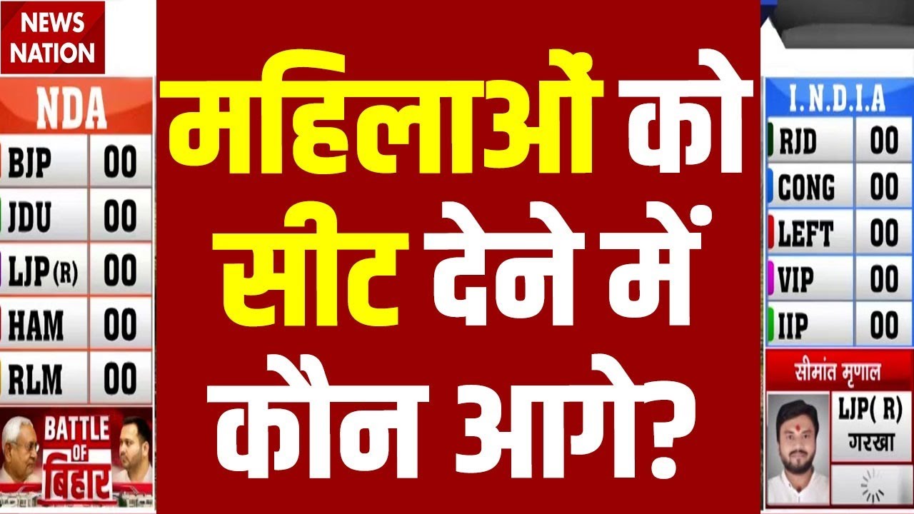 Bihar Vote Counting Live:Women को seat देने में कौन आगे? Nitish |Tejashwi | Bihar Election Results