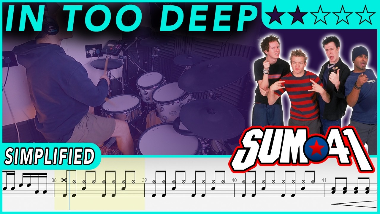 In Too Deep (SIMPLIFIED) - Sum 41 | #30 DRUMSCRIBE