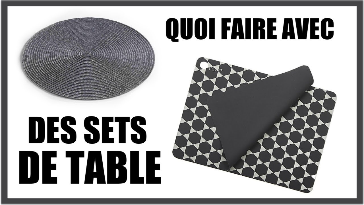 QUOI FAIRE AVEC DES SETS DE TABLE DIY EN FRANÇAIS