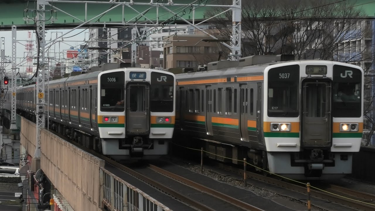 【見納め10連】JR中央西線 平日朝ラッシュ 鶴舞駅にて　2022/3/9