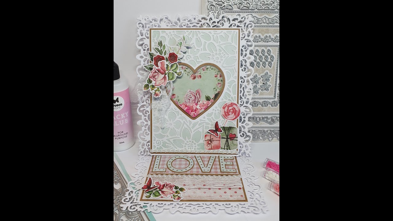 easel shaker love card met SL-ES-CD462 van Studiolight